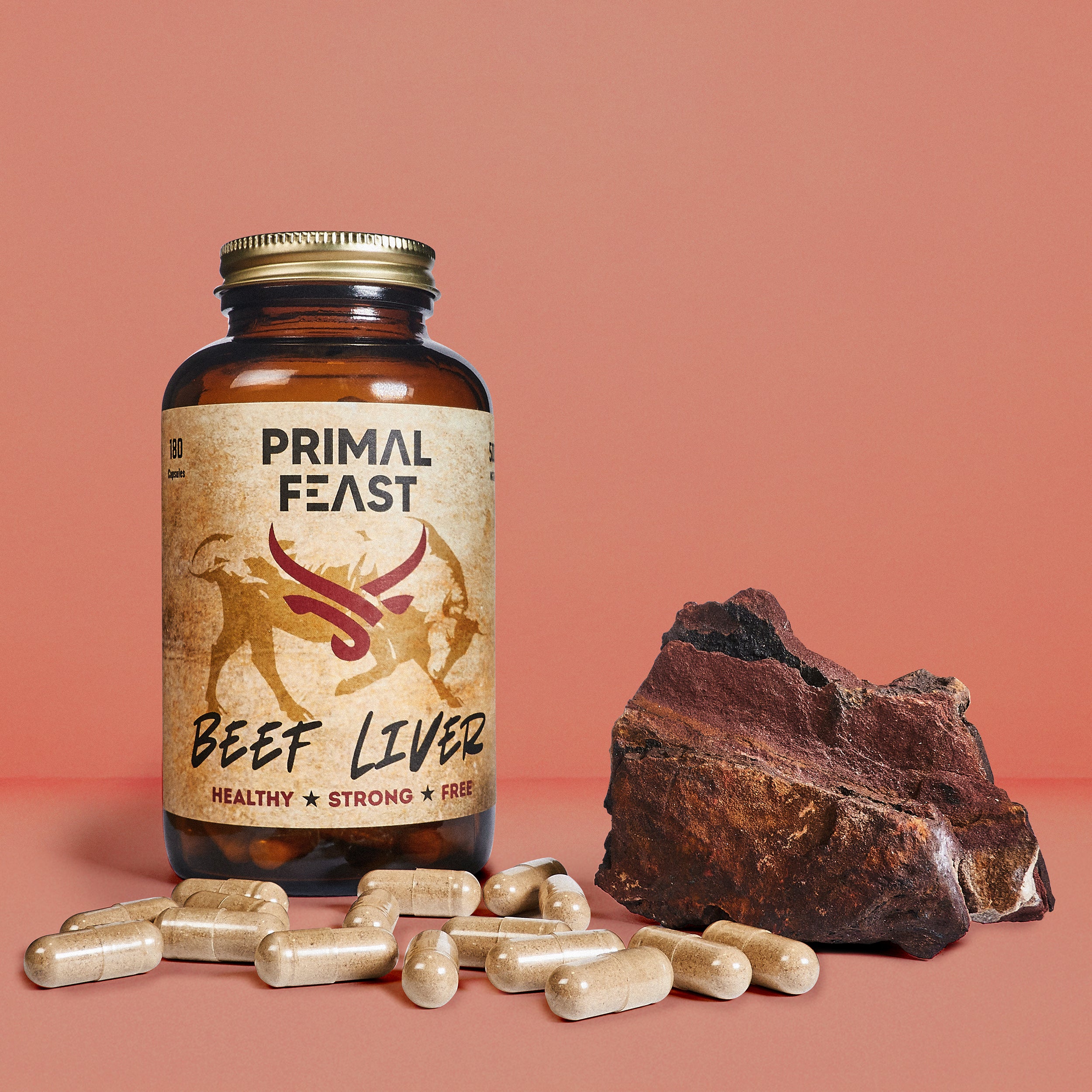 Beef Liver - Bio Hovězí Játra Sušená Mrazem, 180 Kapslí